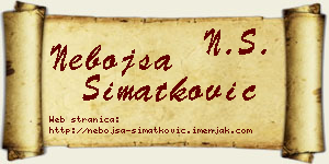 Nebojša Simatković vizit kartica